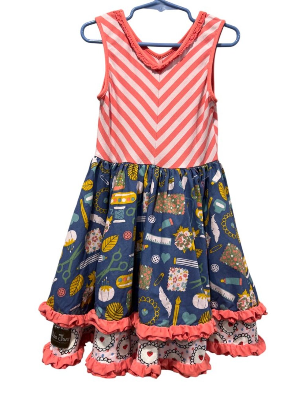Matilda Jane Girls Work of Heart Sleeveless Twirl Dress, 6